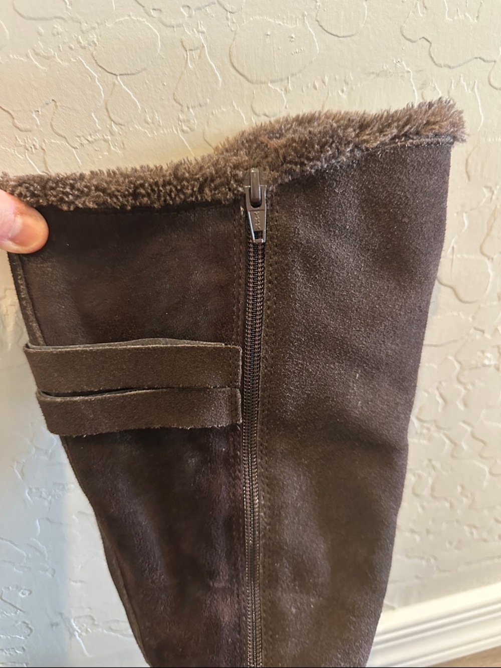 BareTraps Women's Dark Brown Leather Suede Knee-high Boots size 7.5M - Picture 3 of 7